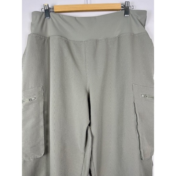 Sage Collection Women Cargo Cropped Pants Capri Casual Comfort Beige Size Medium - Picture 13 of 14